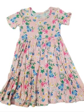 Posh Peanut Bamboo Dress Nicole Print Pink Floral Twirl Spring Summer 3t